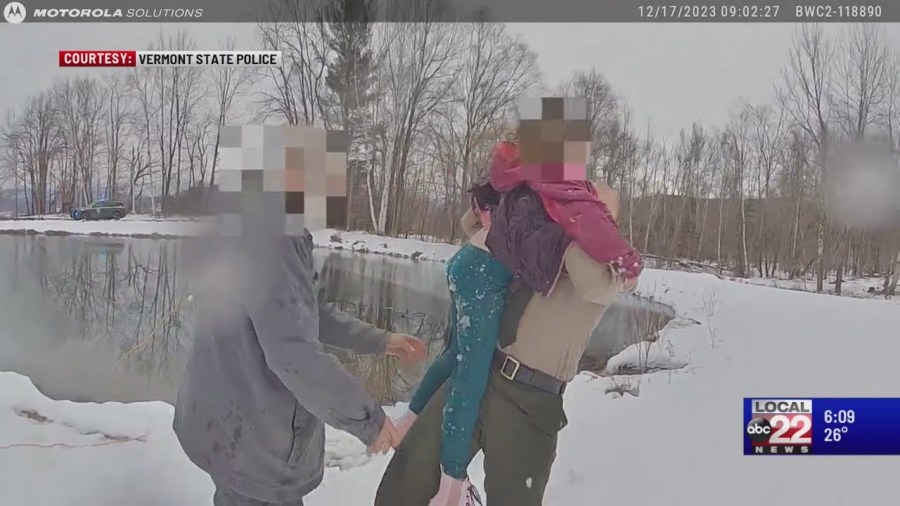 Vermont trooper who saved 8-year-old girl from icy pond in 2023 honored for heroism