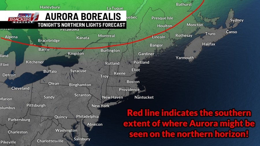 Northern Lights may be visible in our region overnight