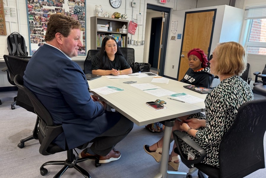 Vermont's State Treasurer joins finance class at Winooski High School