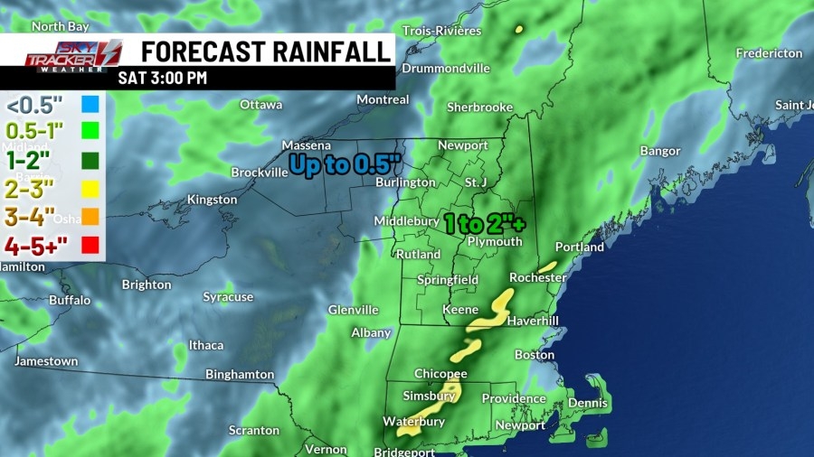 Weekend Nor'easter: Steady, heavy rain Saturday