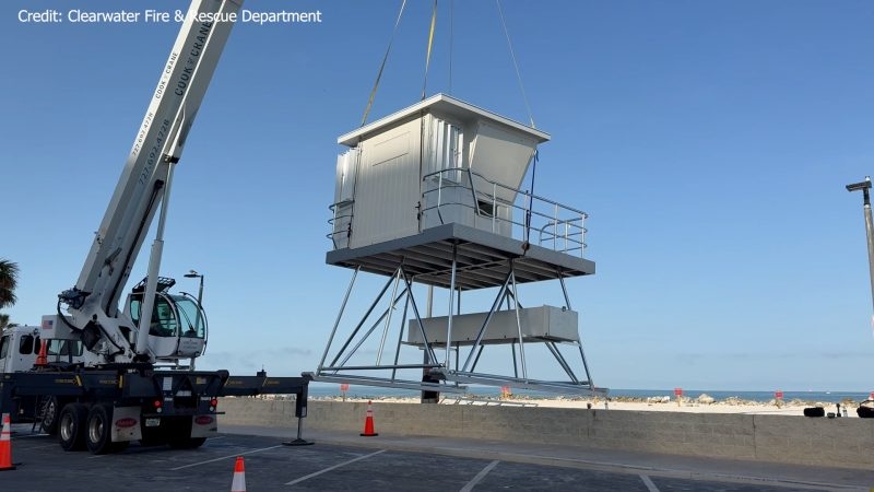 Clearwater Beach gets new lifeguard towers after damage from last year's hurricanes