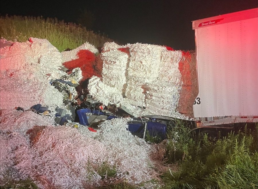 Semi-truck crashes into ditch in Fond du Lac County, driver seriously hurt