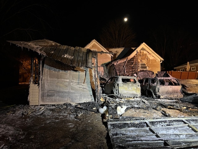 Fire in Wisconsin destroys garage and contents, home saved despite limited personnel