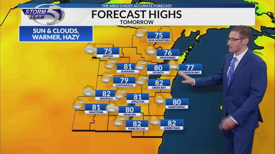 Warmer and brighter looking day tomorrow