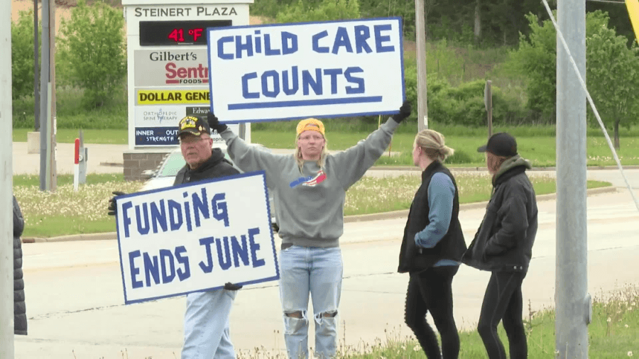 Advocates rally to save child care support in Wisconsin
