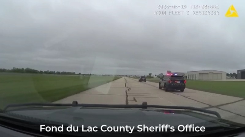 Fond du Lac County Sheriff's Office releases dash cam video of pursuit through airport taxiway