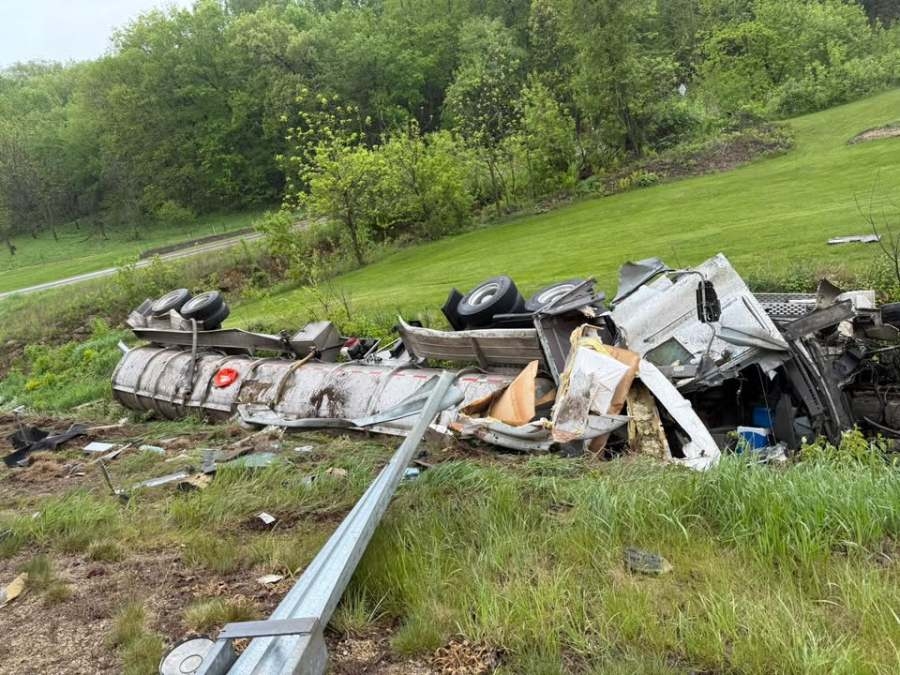 Semi-truck rolls over on Wisconsin highway, multiple agencies called to assist at the scene