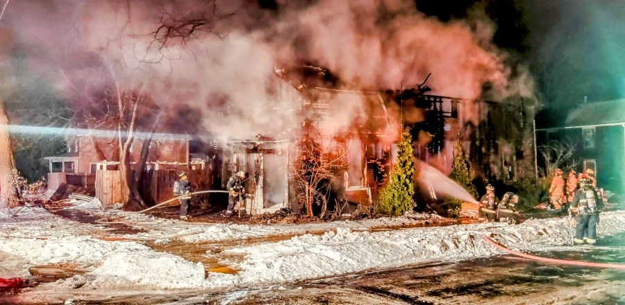 Numerous crews dispatched to clear fully engulfed Wisconsin house fire, cause under investigaton