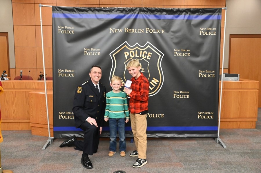 Boy in Wisconsin recognized by police for heroic efforts, protected brother from severe injury