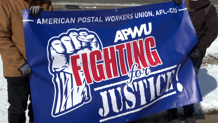 ‘Hands off the Post Office': Protestors gather in Green Bay to speak out against potential privatization of U.S. Postal Service