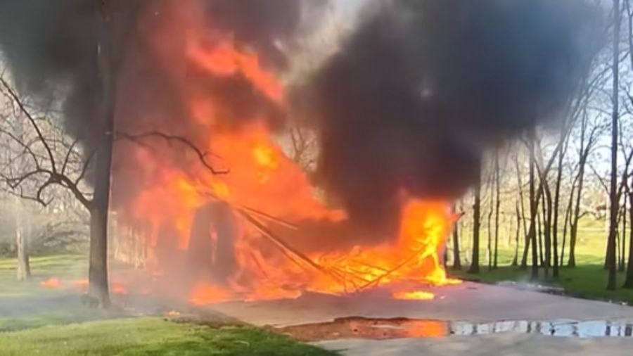 Lawnmower sparks sparks large fire inside garage of Wisconsin residence, dozen fire departments assist