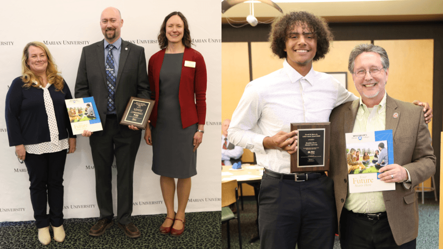 Marian University professor honored for creative teaching, student earns leadership award
