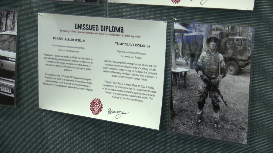 UW-Oshkosh student honors fallen Ukrainian peers through powerful exhibit