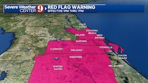 Warm & breezy Friday brings high fire danger to Central Florida