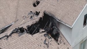 Crews clean up mess left by lightning strike