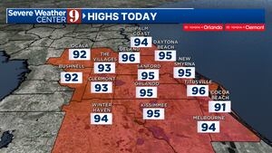 Another hot one before Central Florida gets a little relief