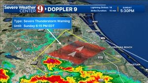 ALERT: T'Storm warning for Osceola and Brevard