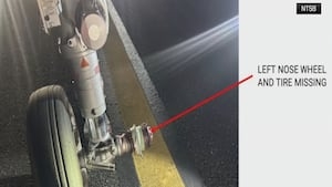 Wheel breaks off Frontier flight from Orlando and gets sucked into engine, NTSB says