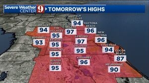 Near-record to record-setting warmth continued in Central Florida