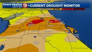 Extreme or severe drought levels parch much of Central Florida