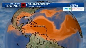 Central Florida is expected to see Saharan dust pass through