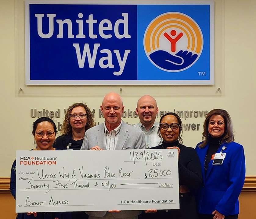United Way of Virginia's Blue Ridge awards LewisGale Medical Center $25,000 grant