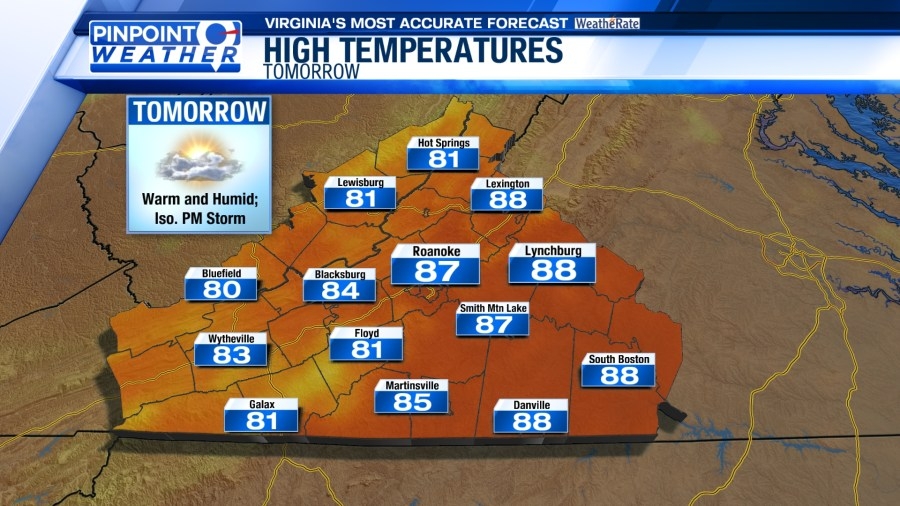 Pinpoint Weather: Slightly warmer and drier by mid-week