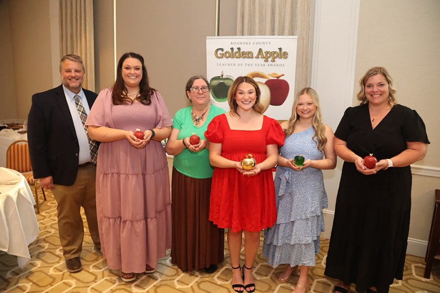 Roanoke County Schools names 2025 Golden Apple Teacher of the Year