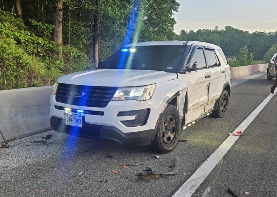 Amherst County Deputy vehicle hit by driver during traffic stop