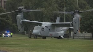 Military helicopters land on Boston Common in honor of Marine Corps 250th birthday