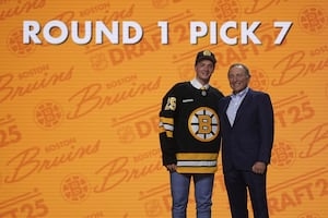 Boston Bruins select James Hagens with 7th overall pick in 2025 NHL Draft