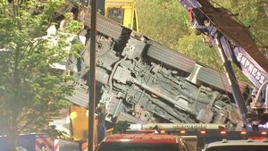 Police: Huge crane tips over in Weymouth, causes significant property damage