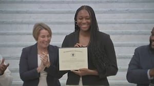 Aliyah Boston honored at statehouse ahead of WNBA game tomorrow at TD Garden