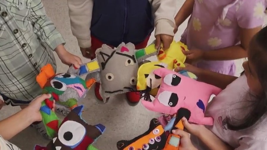 Triad elementary school students design their own monster plushies