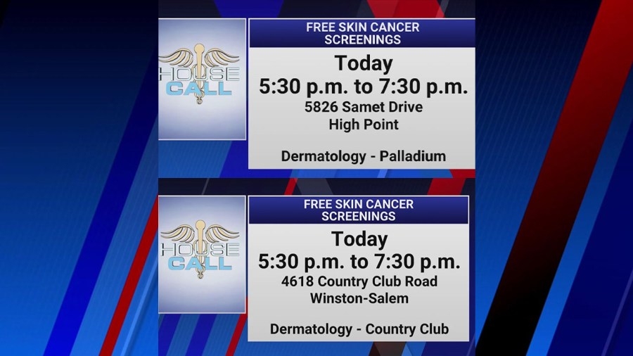 Free skin cancer screenings in the Triad on Wednesday