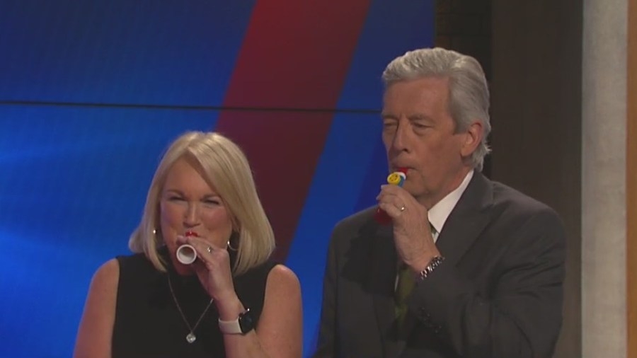 FOX8's Brad Jones and Cindy Farmer learn to play the kazoo