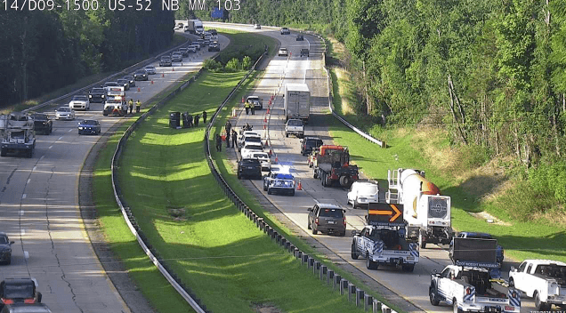 Crash causes delays on US 52 in Winston-Salem