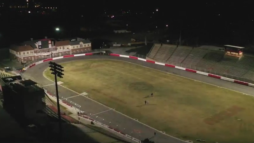 New lights system illuminates Bowman Gray Stadium ahead of the NASCAR Clash