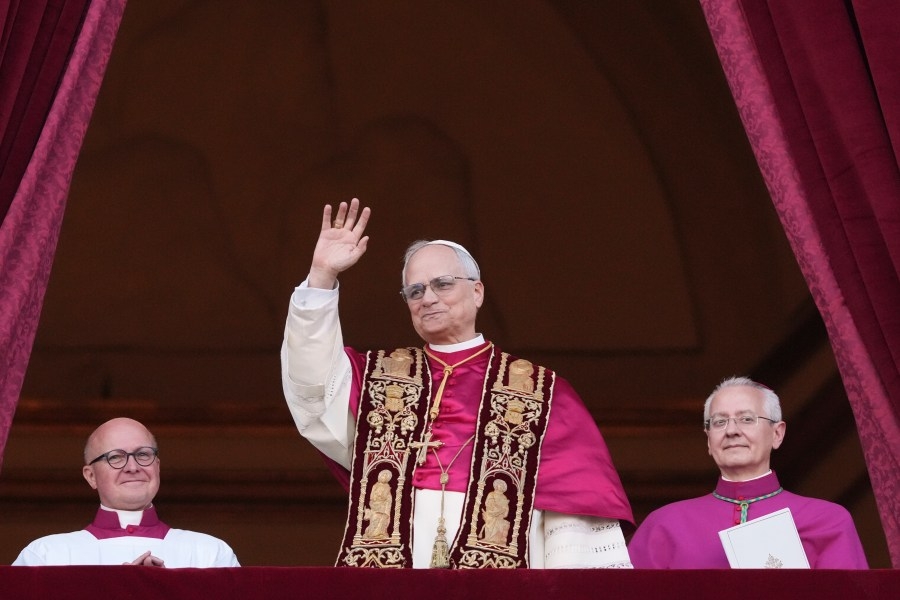 ‘Peace be with all of you:' Read Pope Leo's blessing from the loggia