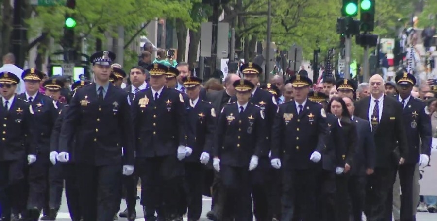 Fallen Chicago police officers honored downtown Sunday morning during annual Saint Jude Memorial March