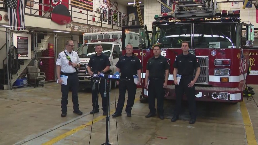Group of Chicago firefighters, EMTs honored for saving child's life