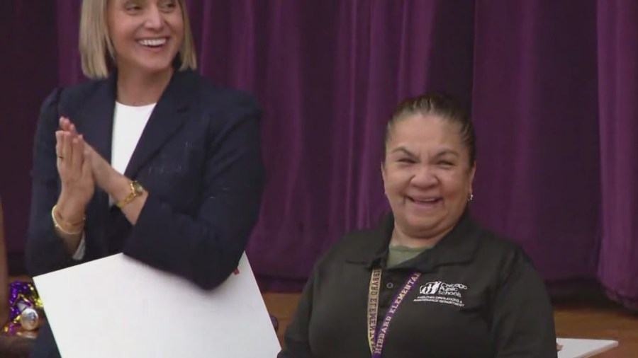 Beloved Albany Park school custodian finishes as runner-up for national honor