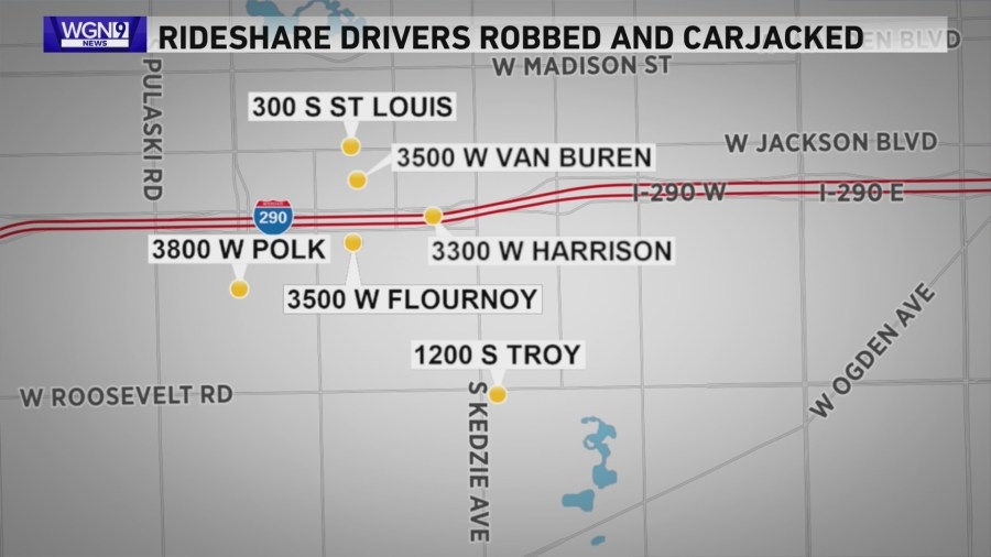 CPD: Rideshare drivers targeted in string of armed robberies, carjackings on West Side