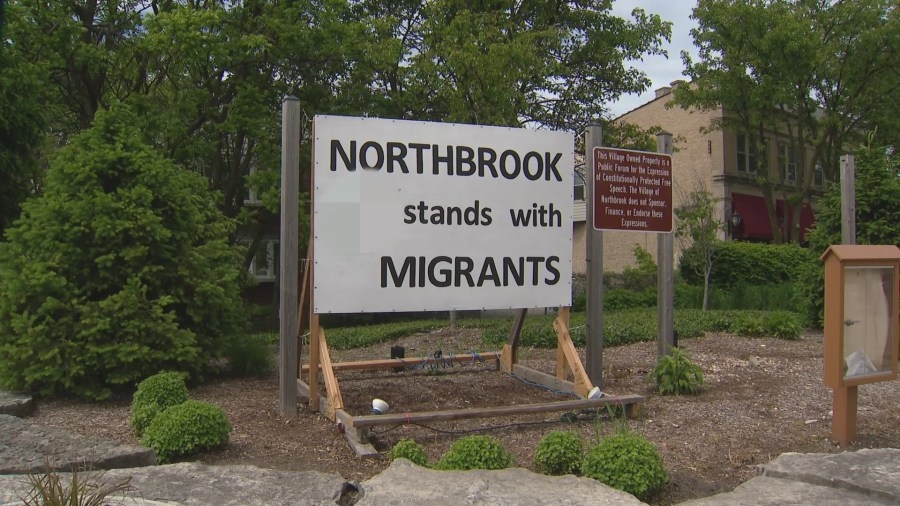 Northbrook residents demand removal of sign featuring Nazi symbol