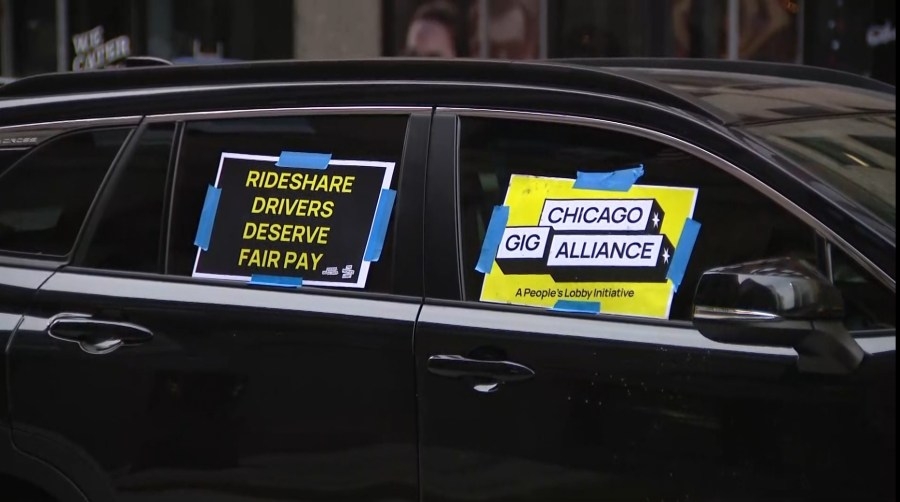 Rideshare driver rally outside City Hall: What they're demanding