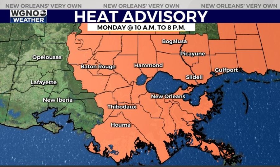 Heat Advisory returns plus an Extreme Heat Warning starts off the new week!