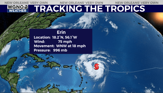 Erin becomes first hurricane in the Atlantic this season