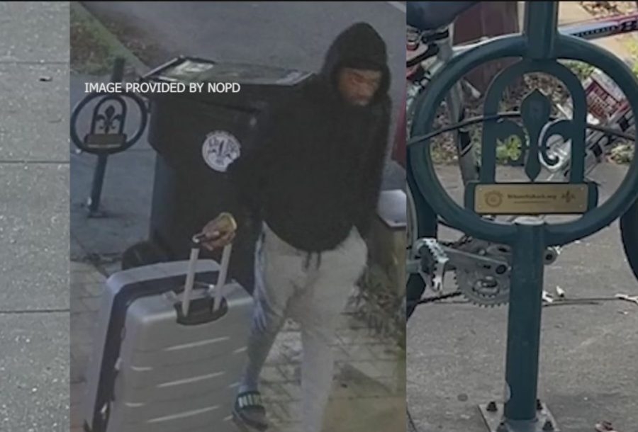 NOPD searching for burglary suspect and stolen suitcase