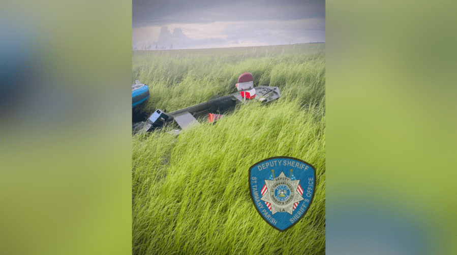 Boater found stuck in St. Tammany Parish marsh by deputies rescued