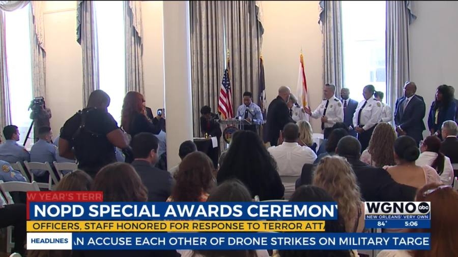 New Orleans police officers honored for response to New Year's Day terror attack